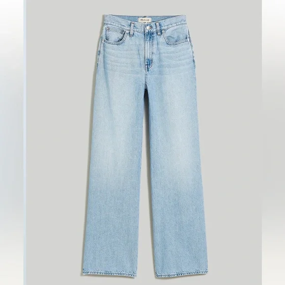 Madewell Superwide-Leg Jeans in Ahern Wash Airy Denim Edition size 26 NO611 - Picture 6 of 11
